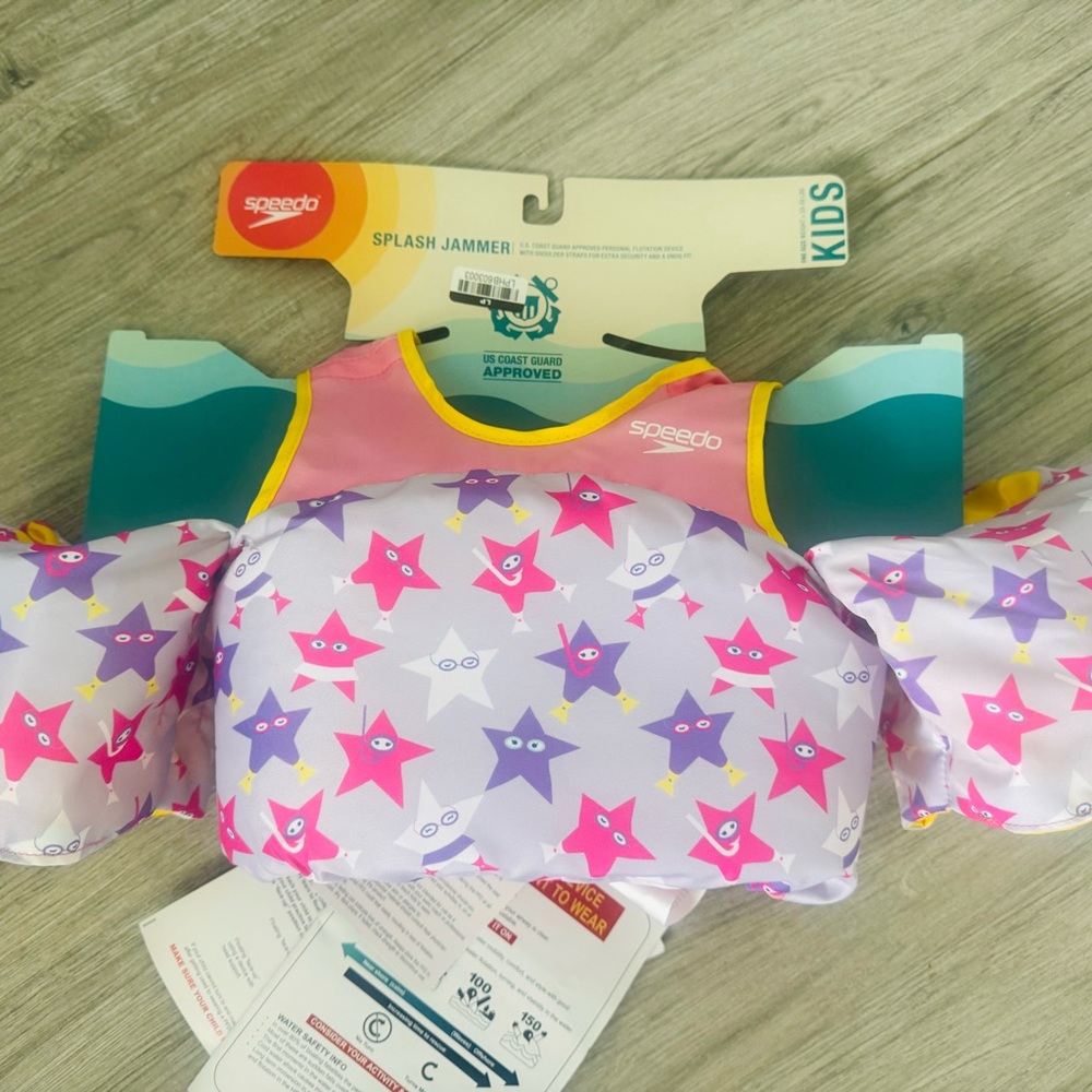 Speedo Kids Splash Jammer- Pink and Purple Star Pattern